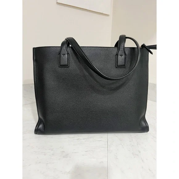 Tory Burch Thea Pebbled Black Leather Tote Bag - Picture 6 of 13